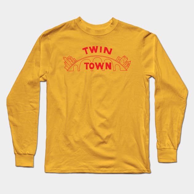 Twin Town Records Long Sleeve T-Shirt by MindsparkCreative